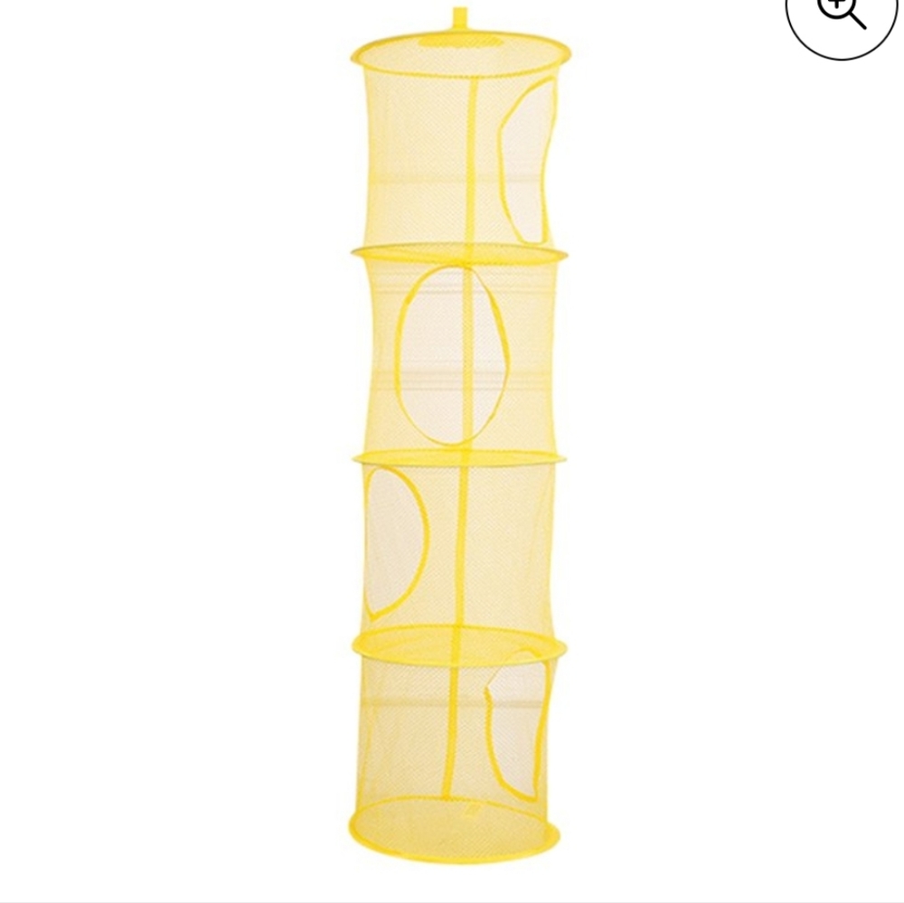 Toy cubby Mesh Hanging Storage 4 Compartments Folding  Organizer Bag